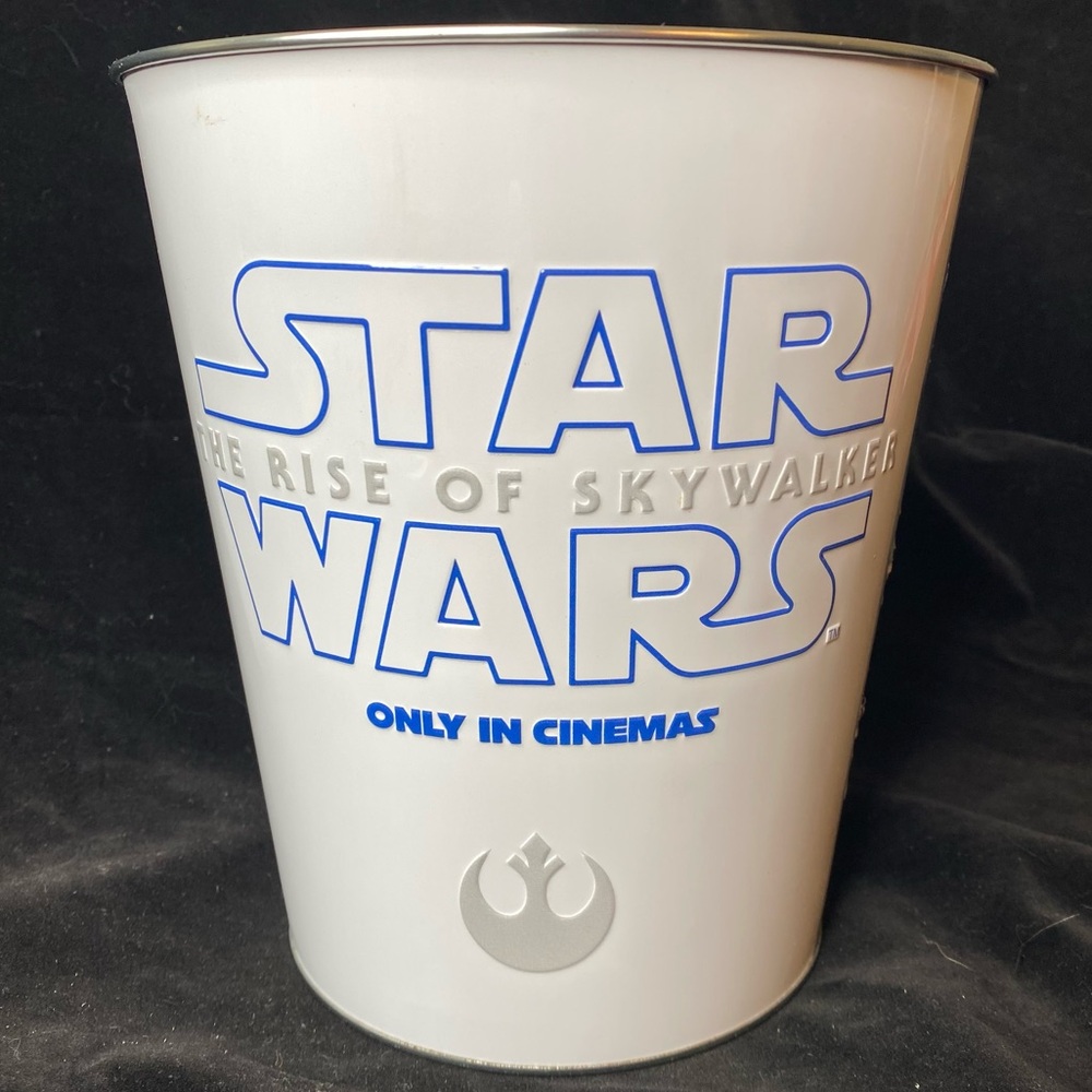 EUC Star Wars The Rise of Skywalker Metal Round Popcorn Bucket